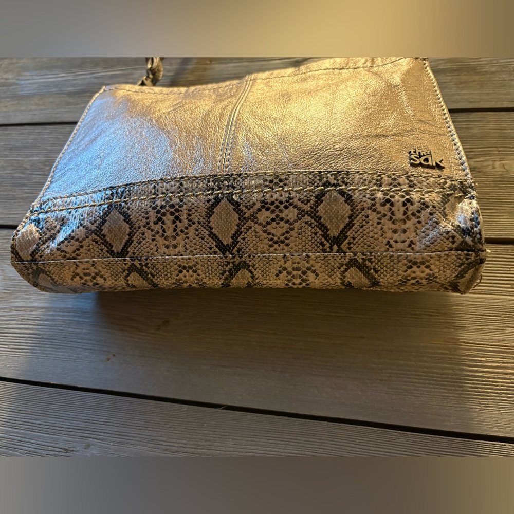 The Sak Metallic Crossbody with Snake-Print Trim - Picture 9 of 14